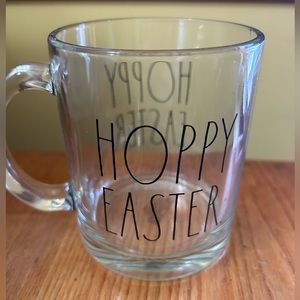 Clear glass Hoppy Easter Rae Dunn mug